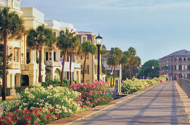 city street in Charleston, South Carolina