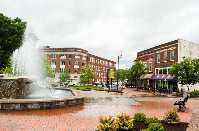 city street in Danville, Virginia
