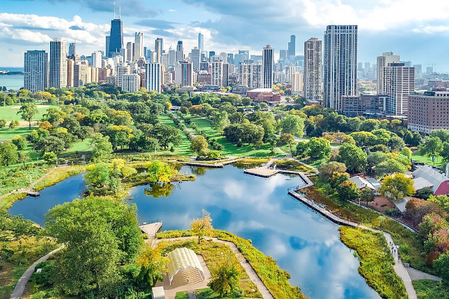 city view in Chicago, Illinois